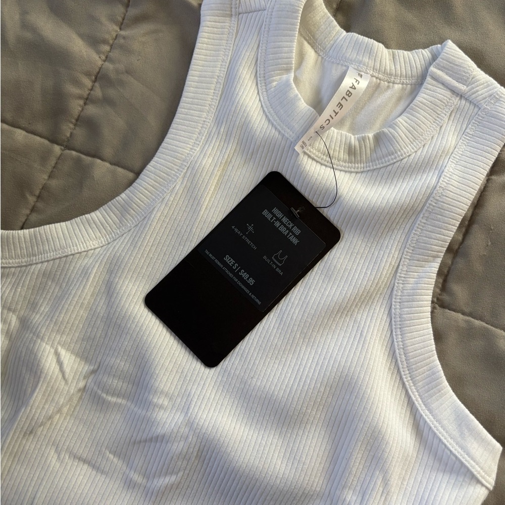 Fabletics White Ribbed Tank - Picture 2 of 2